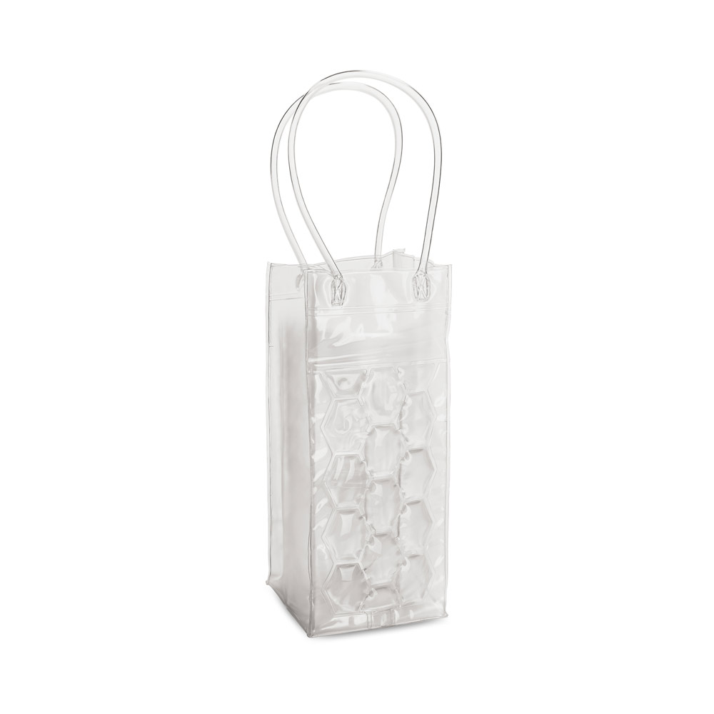 Sac isotherme en PVC pour 1 bouteille avec poignées de 35 cm. 100 x 250 x 100 mm