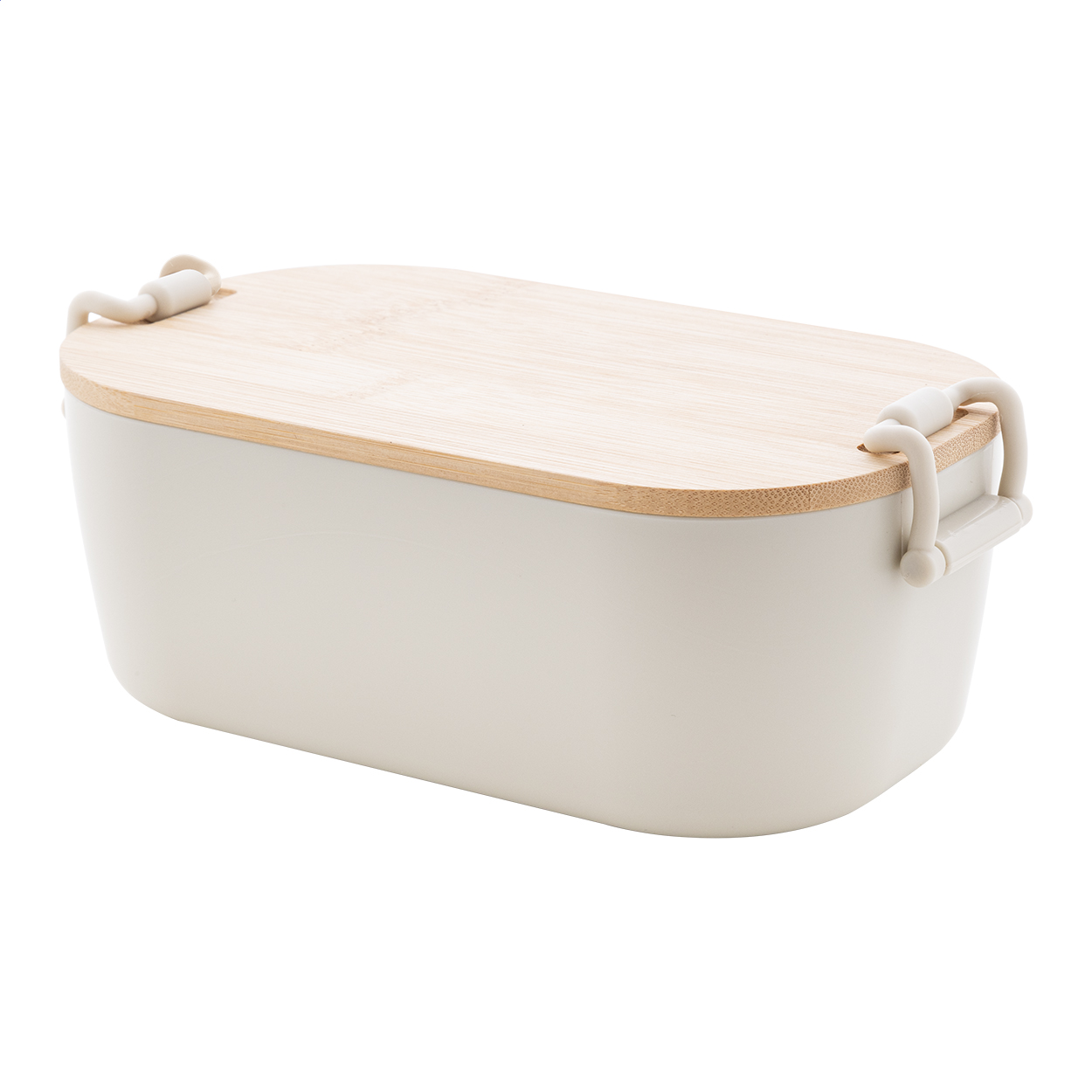 Fuboo Lunchbox aus PP mit Bambusdeckel, 1000 ml, mit Logo bedrucken mit Logo