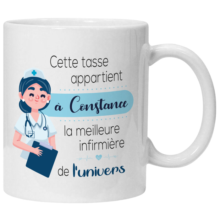 Mug personnalisé Meilleure infirmière avec prénom -  Adriel - Zaprinta Belgique
