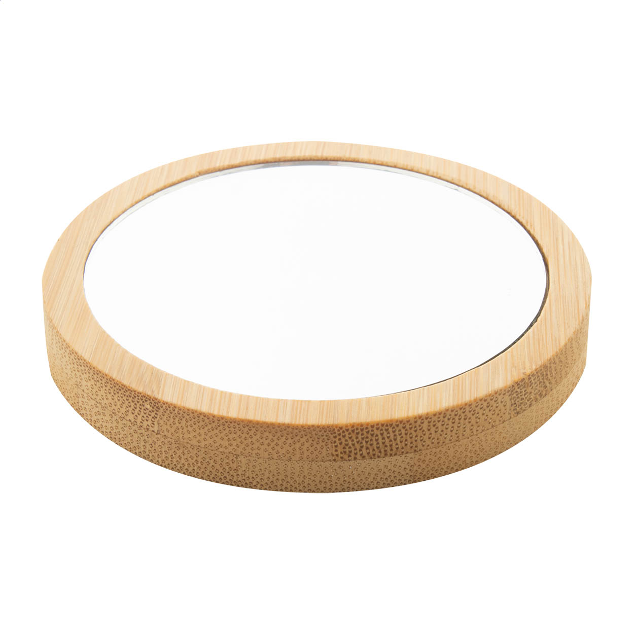 Miroir de poche rond Makeboo personnalisé en bambou