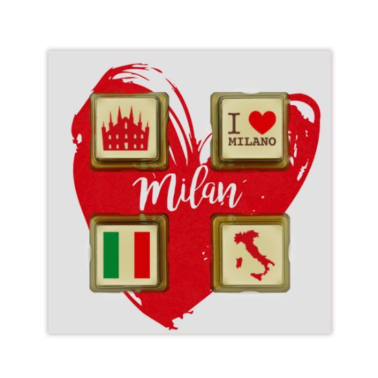 Chocolade Wenskaart met Logoblokjes - Vladslo