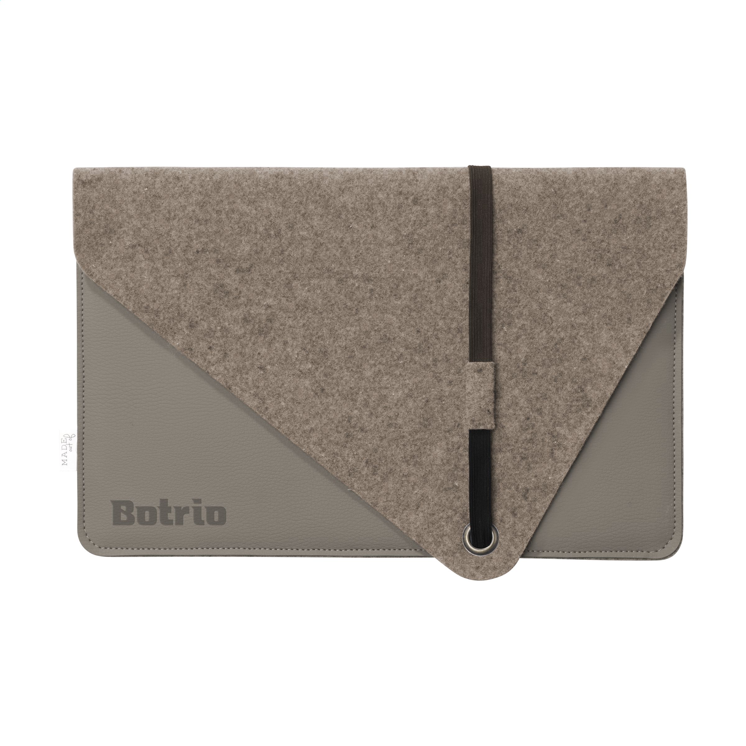 Recycled Felt & Apple Leather Laptop Sleeve 15 inch - Zaprinta Belgique