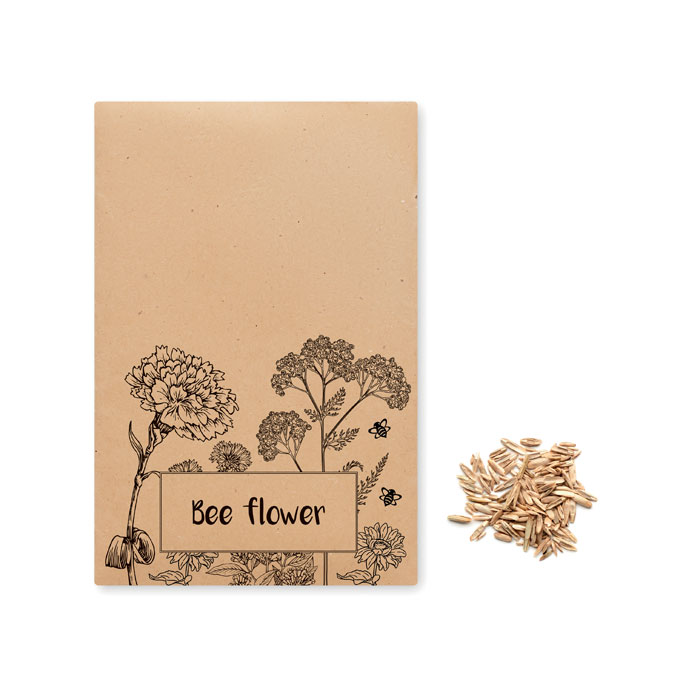 Enveloppe personnalisée avec graines de fleurs d'abeilles - Abella - Zaprinta Belgique