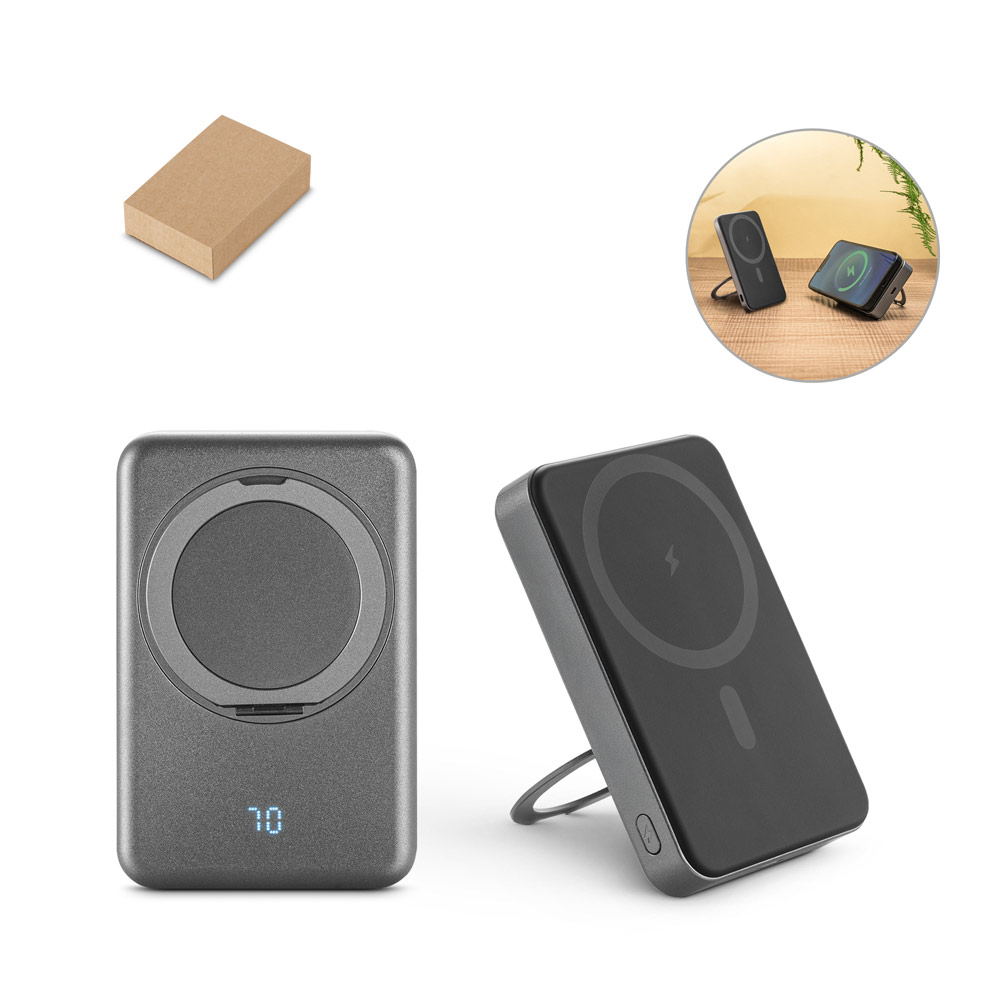 PowerMagnet 10 - Chargeur sans fil ultra-rapide avec support en ABS recyclé - Sainte-Marie-aux-Mines