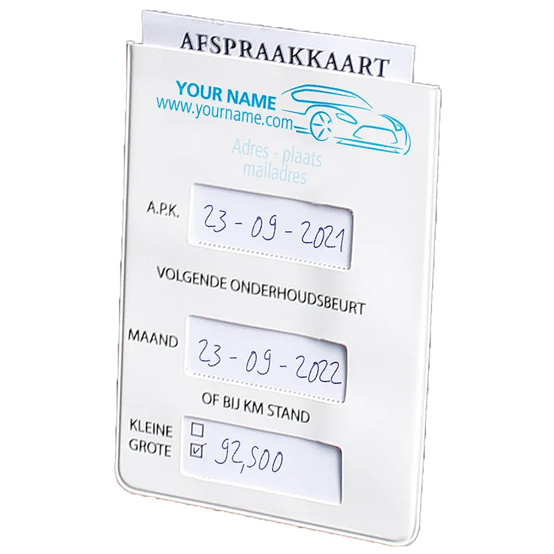 Afspraakkaart omslag met 3 vakken - Bocholt - Zaprinta Belgique