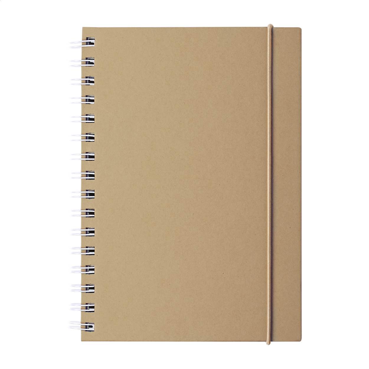 Carnet à spirale A5 Spural personnalisé en carton recyclé avec élastique