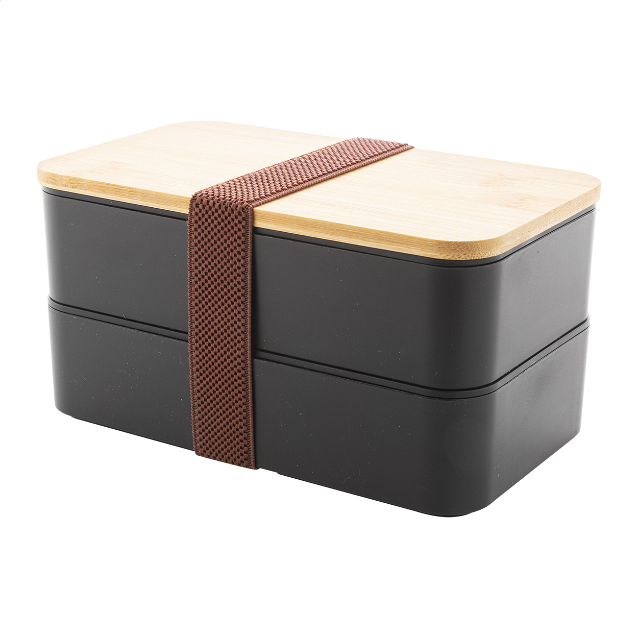 Satay Lunchbox aus PP mit Besteck und Bambusdeckel mit Ihrem Logo bedrucken mit Logo