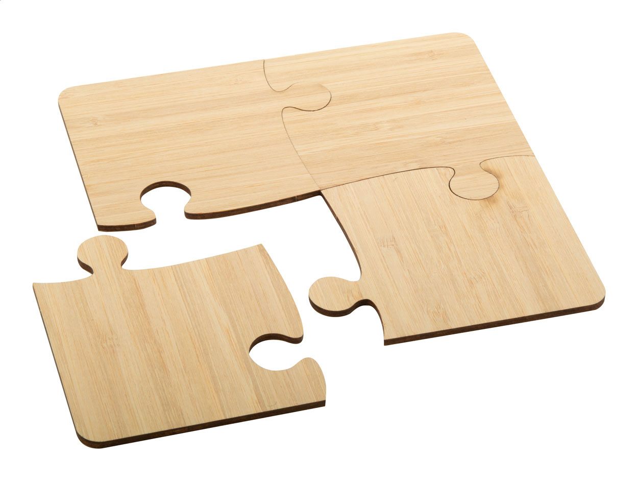 Ensemble de sous-verres en bambou Puzzle - Soulages