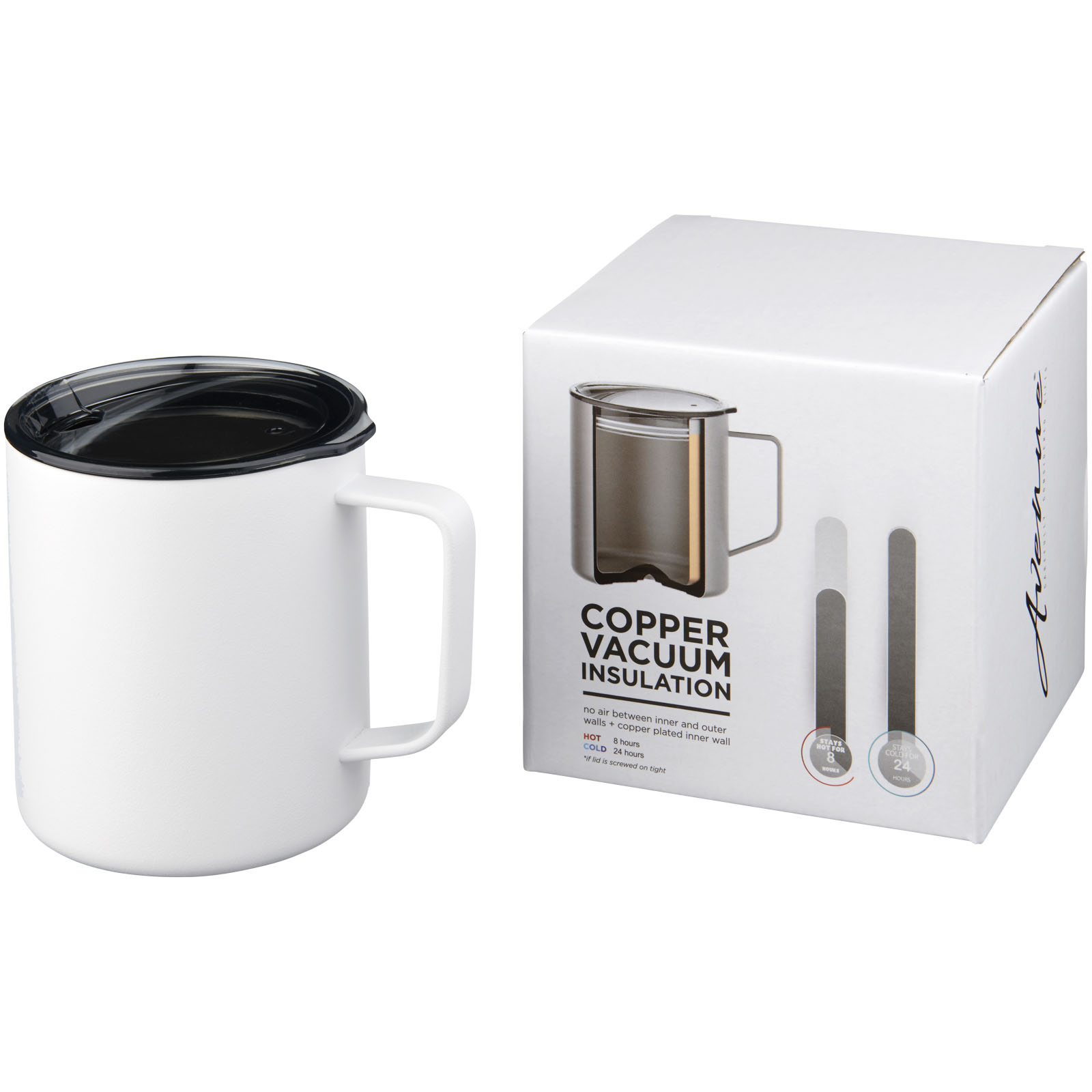 Mug isolé en acier inoxydable à double paroi - Villes-sur-Auzon