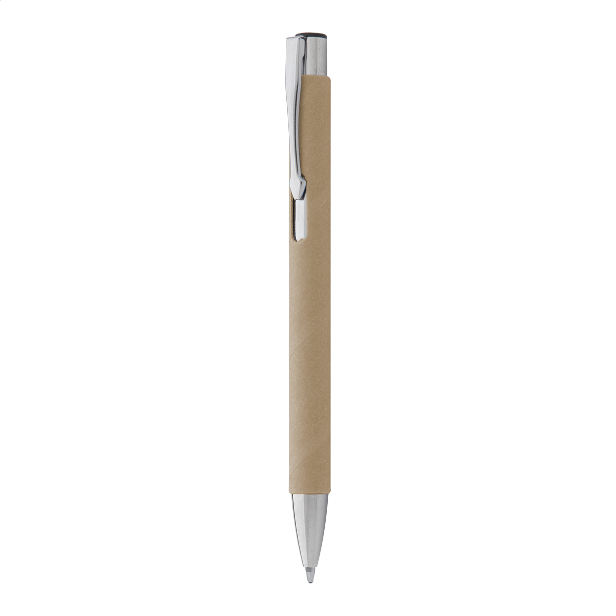 Stylo bille Papelles personnalisé en papier recyclé et métal imprimé avec logo