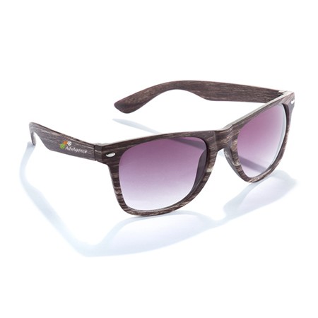 Lunettes de soleil personnalisées monture imitation bois naturel - Ejido