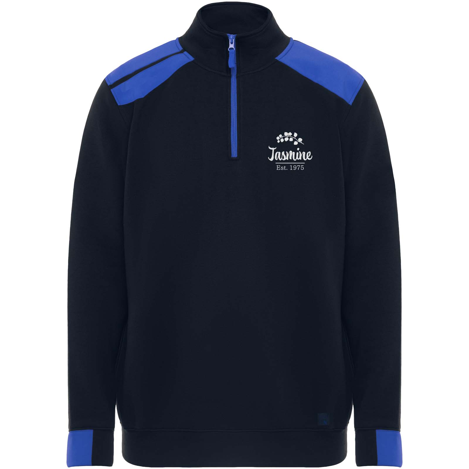 Herren-Halbreißverschluss-Sweater Kontrast 280 g/m2 - Wassertrüdingen bedrucken mit Logo