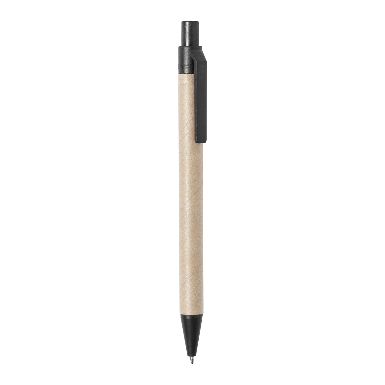 Wepel balpen van gerecycled papier en ecologische tarwestro, met logo