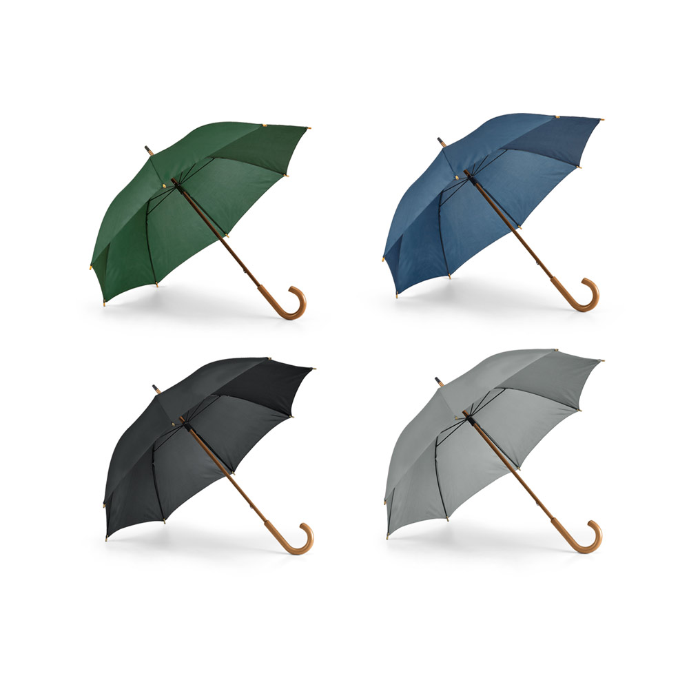 BETSEY. Parapluie en polyester 190T avec manche en bois - Drouvin-le-Marais - Zaprinta Belgique