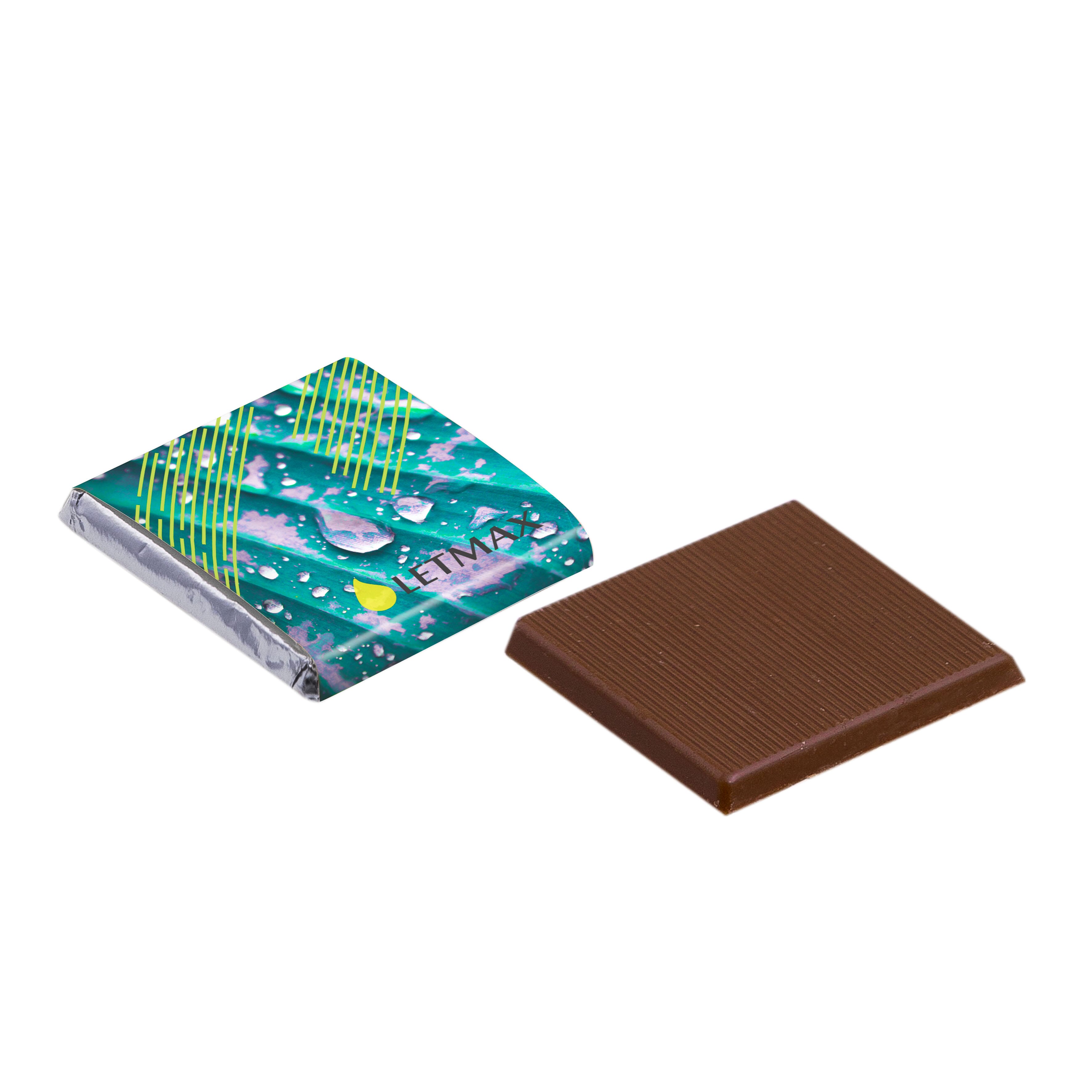 Carré de Chocolat au Lait - Visker imprimé avec logo