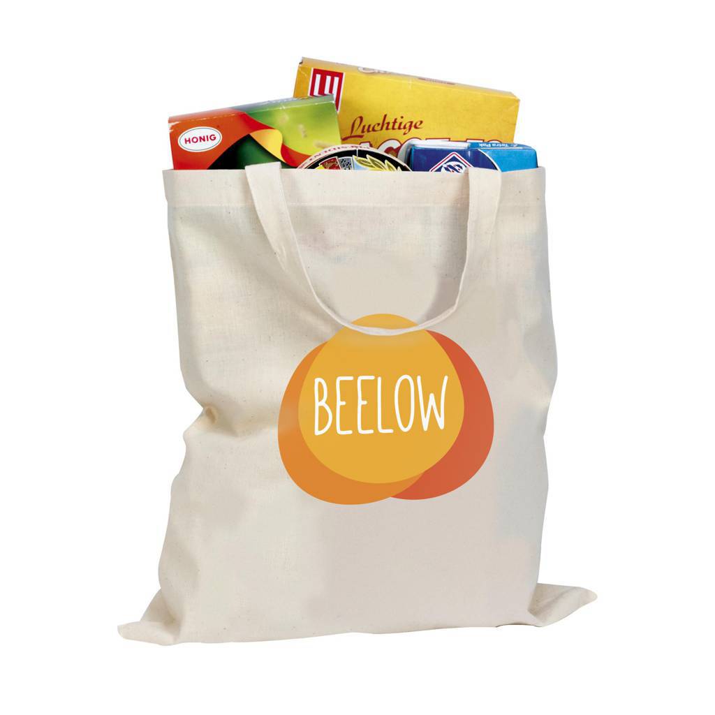 Tote bag personnalisé 100% coton anses courtes 135 g/m² - Fulica - Zaprinta Belgique