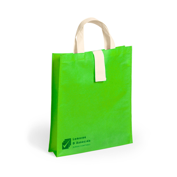 Tote bag personnalisable tissu avec fermeture velcro 80 g/m² - La Rochelle - Zaprinta Belgique