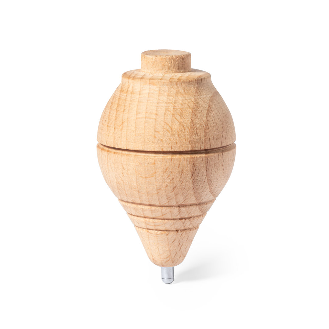 Toupie en bois avec corde en coton -