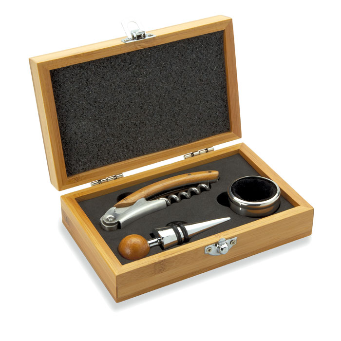 Coffret de sommelier personnalisé en bambou - Saphir