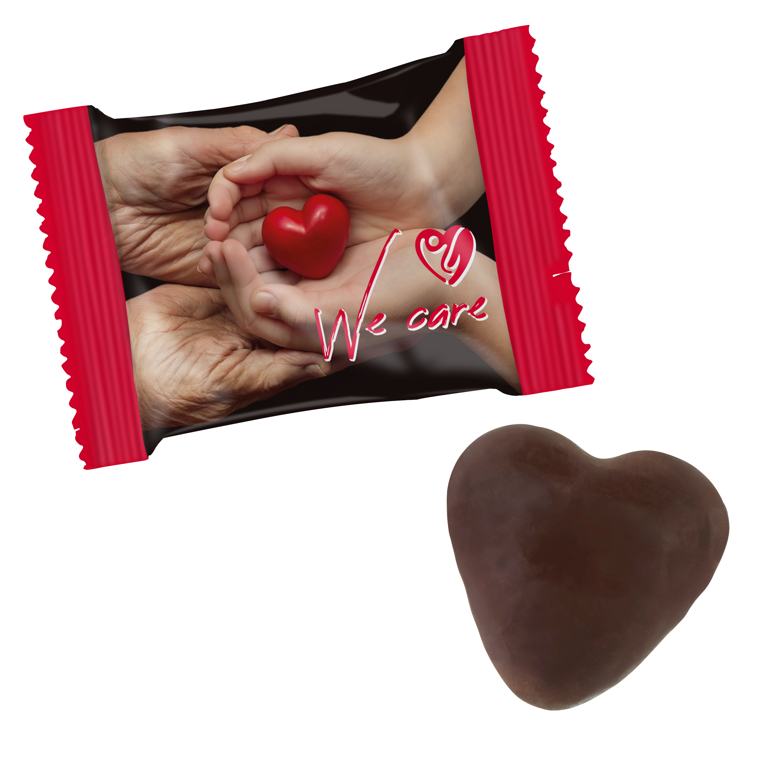 Cœur de Pain d'épices Chocolaté - Herbault imprimé avec logo