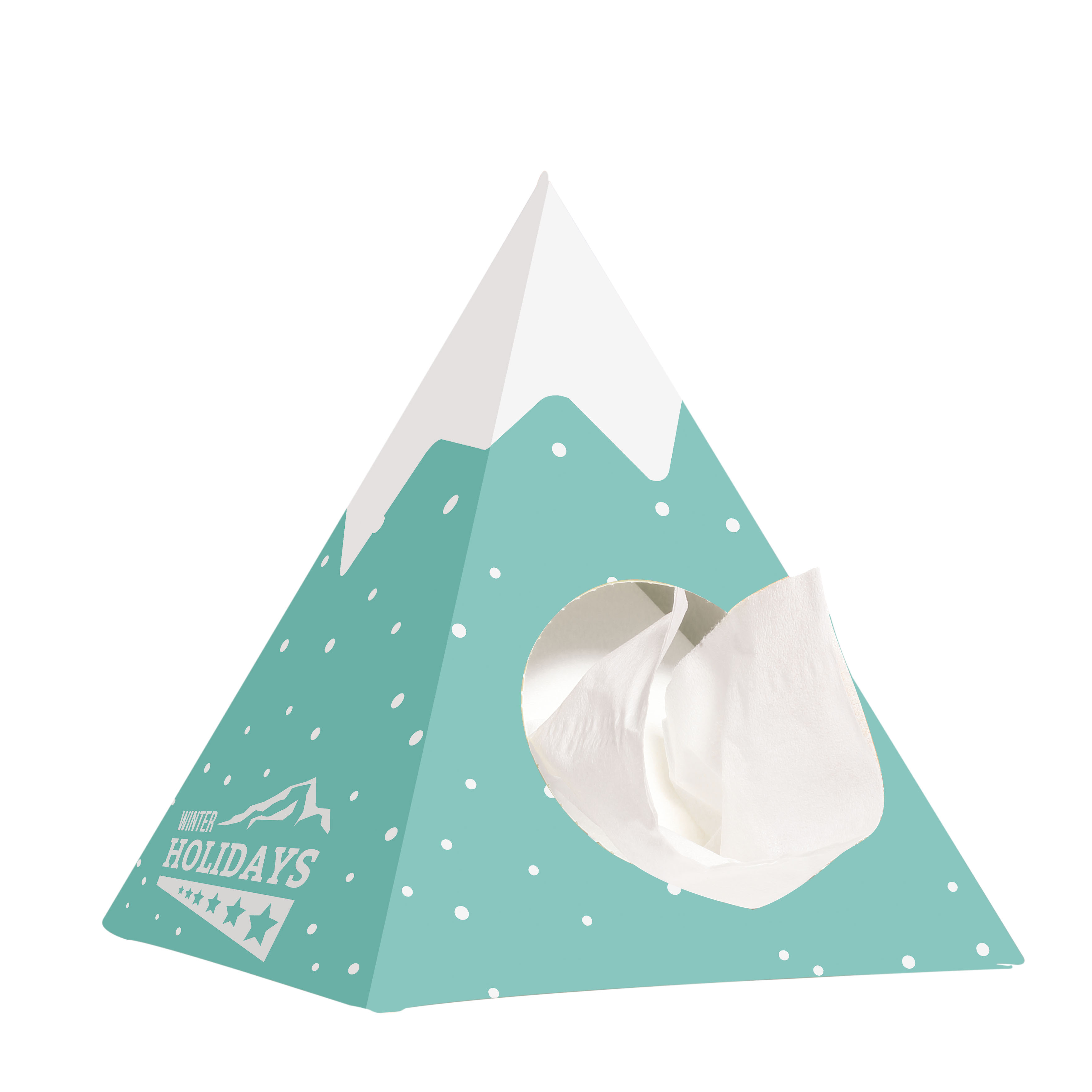 Boîte à mouchoirs en forme de pyramide - Beaumont - Zaprinta Belgique