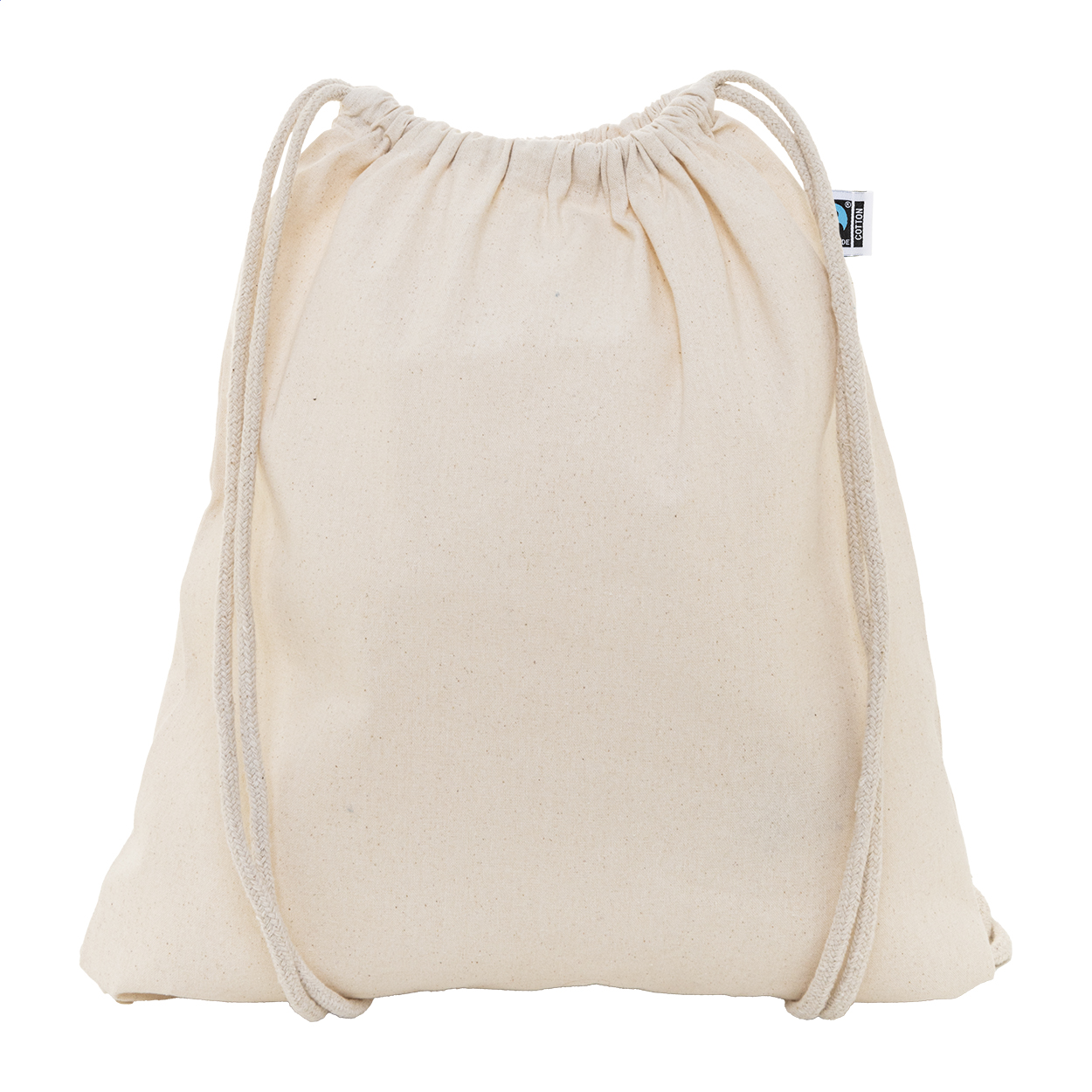 Ferdraw rijgkoordtas van Fairtrade katoen met uw logo
