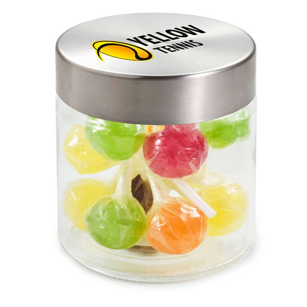 Bocal en verre personnalisable avec bonbons au choi - Zaprinta Belgique