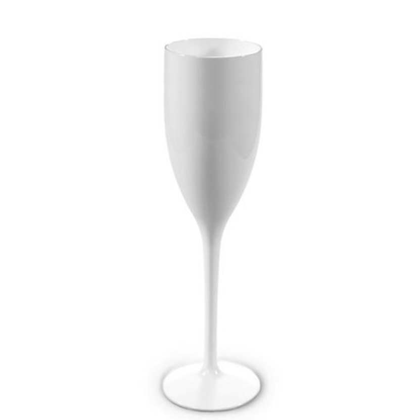 Coupe de champagne blanche personnalisée (12 cl) - Julie