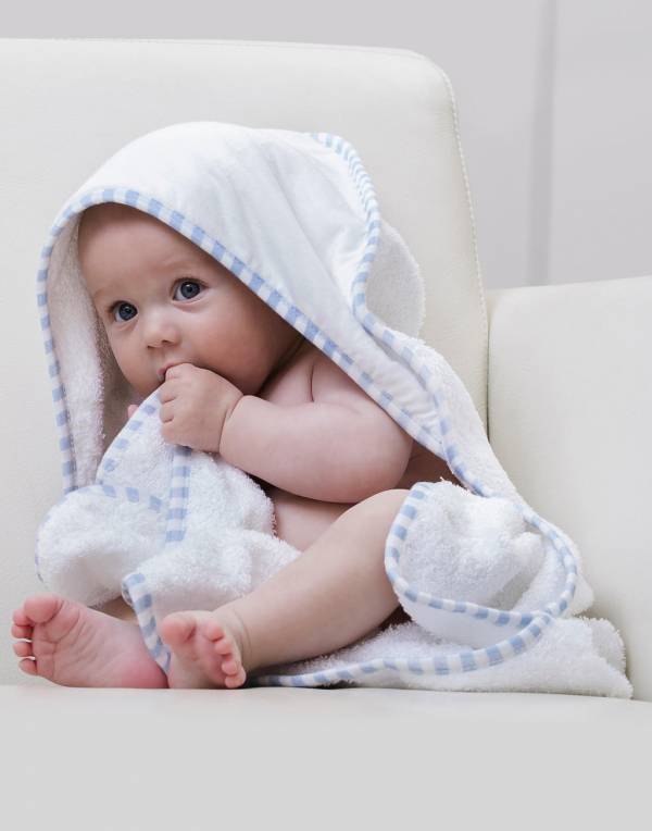 Serviette bébé personnalisée 100% coton 72x72cm 420 g/m² - Timée
