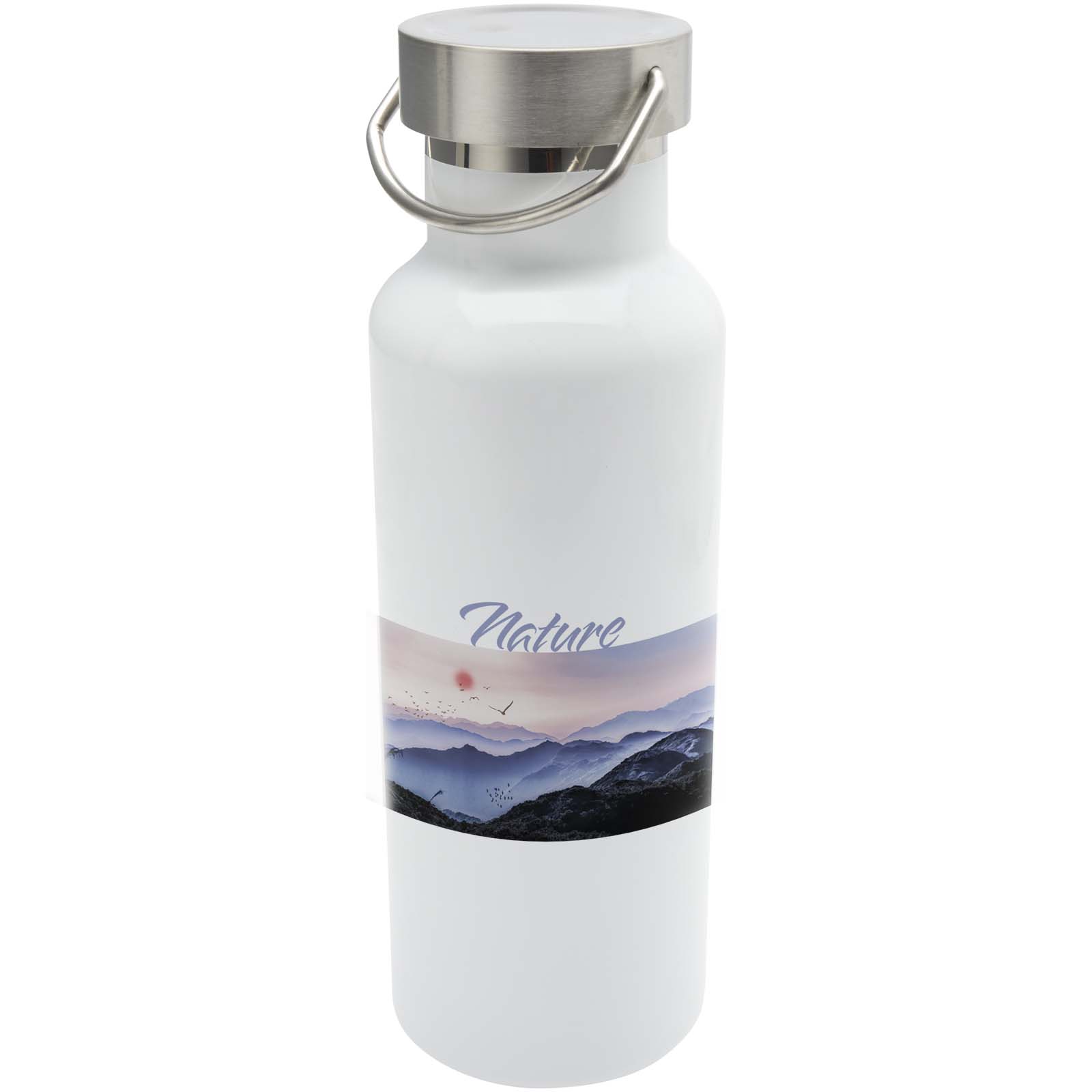 Bouteille d’eau Thor de 500 ml en acier inoxydable recyclé et certifié RCS avec impression par sublimation
