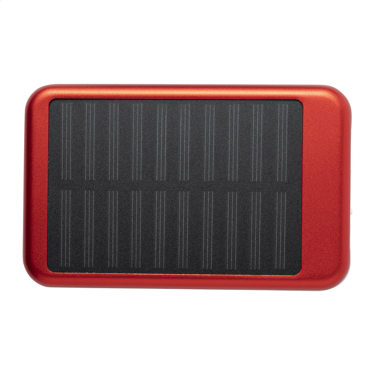 SunFour Powerbank aus Aluminium mit Solarlader, 4000 mAh und Ihrem Logo