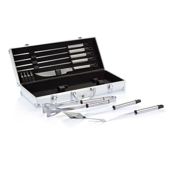 12-delig barbecue set in aluminium koffer - Beringen