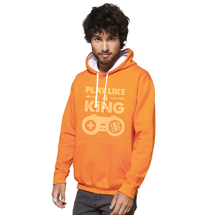 Sweat à capuche bicolore pour homme 280 g/m² - Delhi