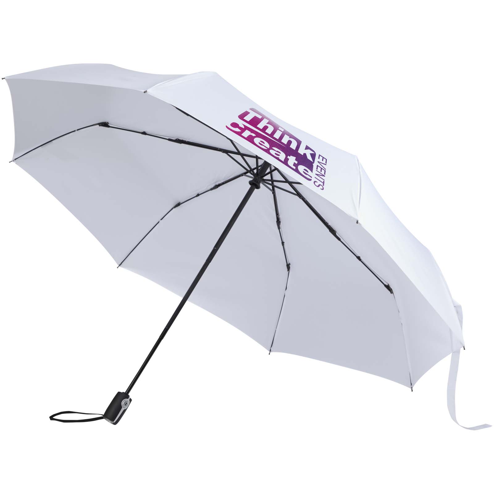 Gale 27" faltbarer Regenschirm aus RPET mit automatischer Öffnungs- und Schließfunktion bedrucken mit Logo