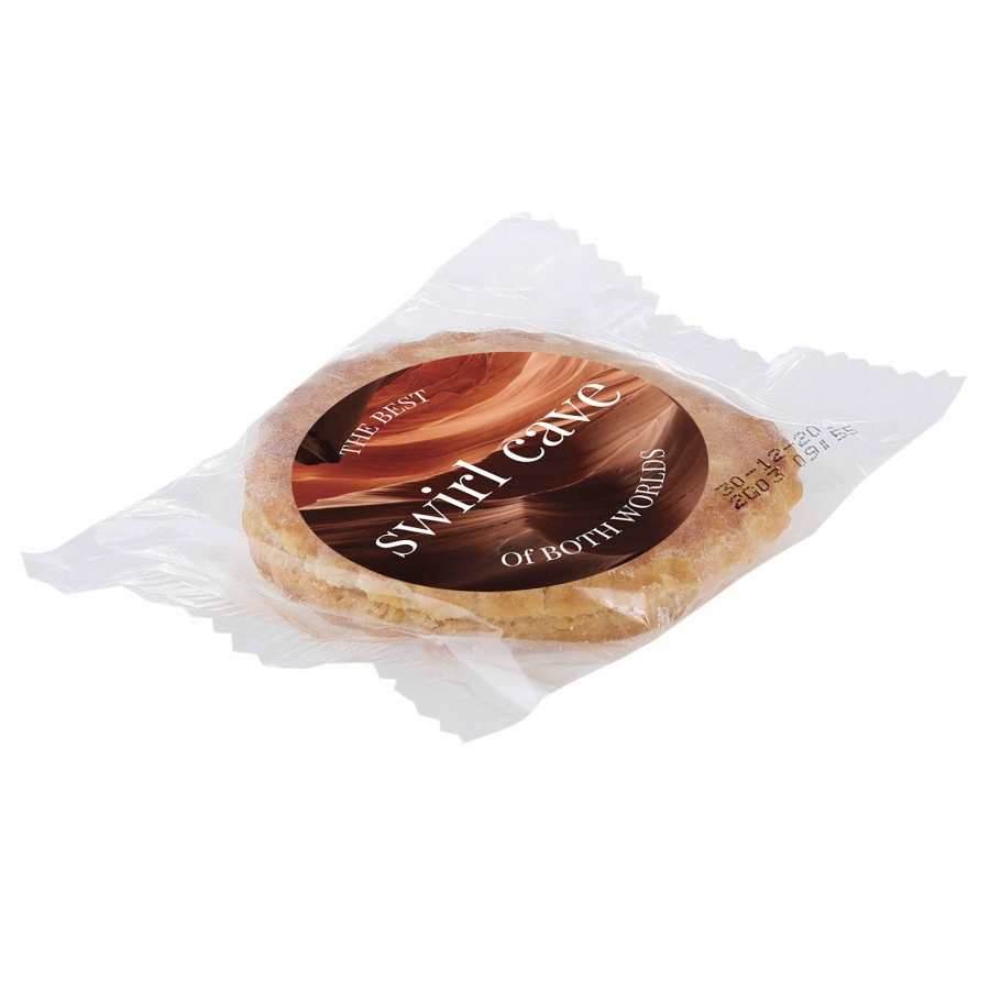 Biscuit aux amandes avec autocollant imprimé en couleur - Vézelay - Zaprinta Belgique