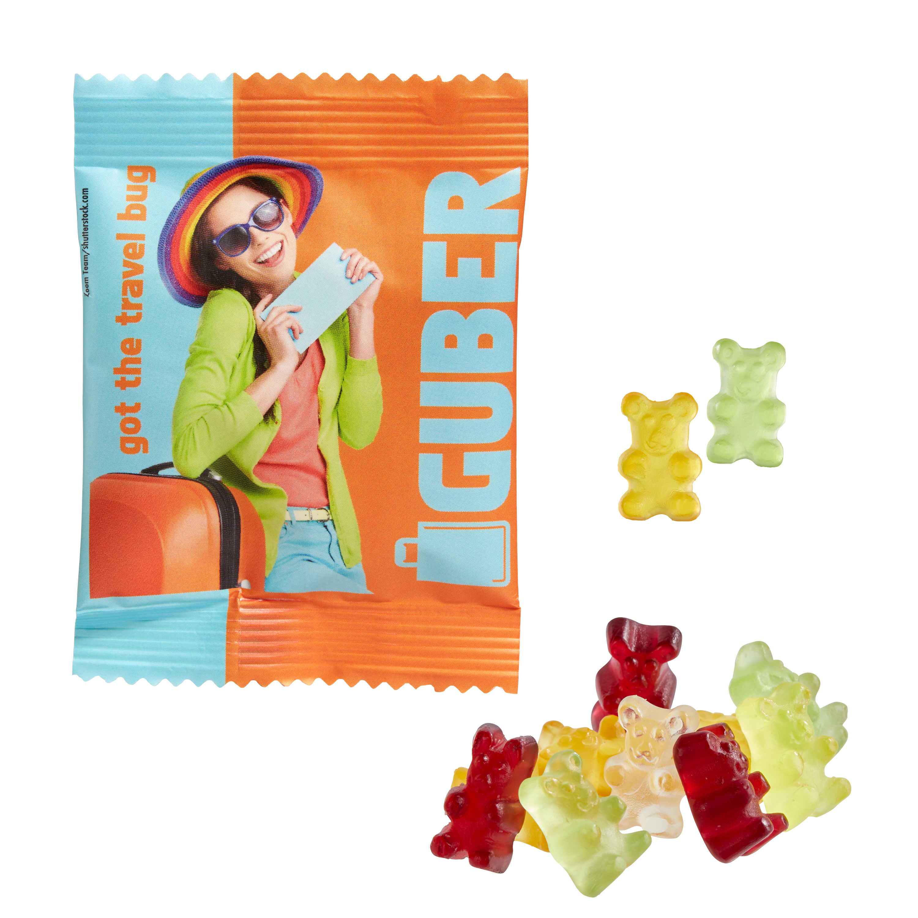Suikervrije Fruit Kauwgombereien - Rotselaar bedrukken met logo