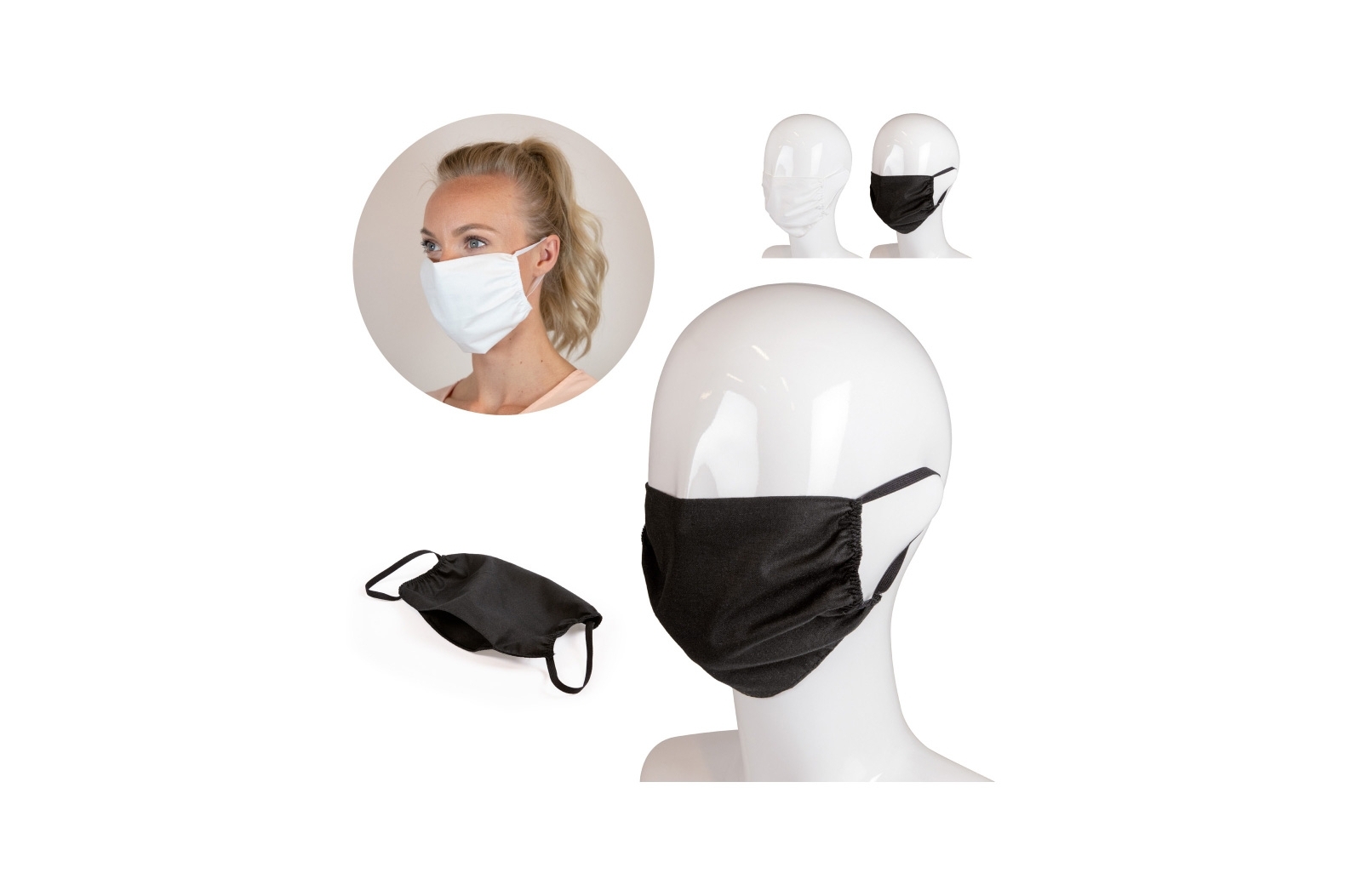 Masque facial réutilisable à double couche avec insert de filtre - Grignols - Zaprinta Belgique