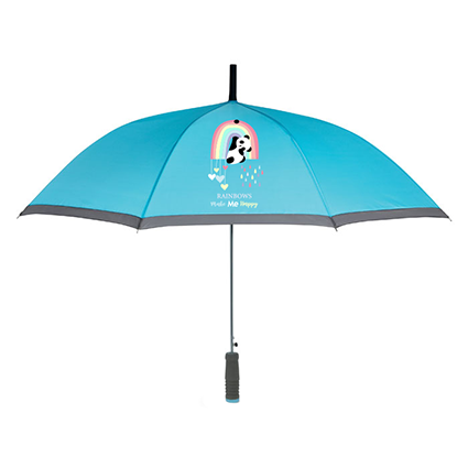 Parapluie canne personnalisé 107 cm poignée en bois - Rose - Zaprinta Belgique