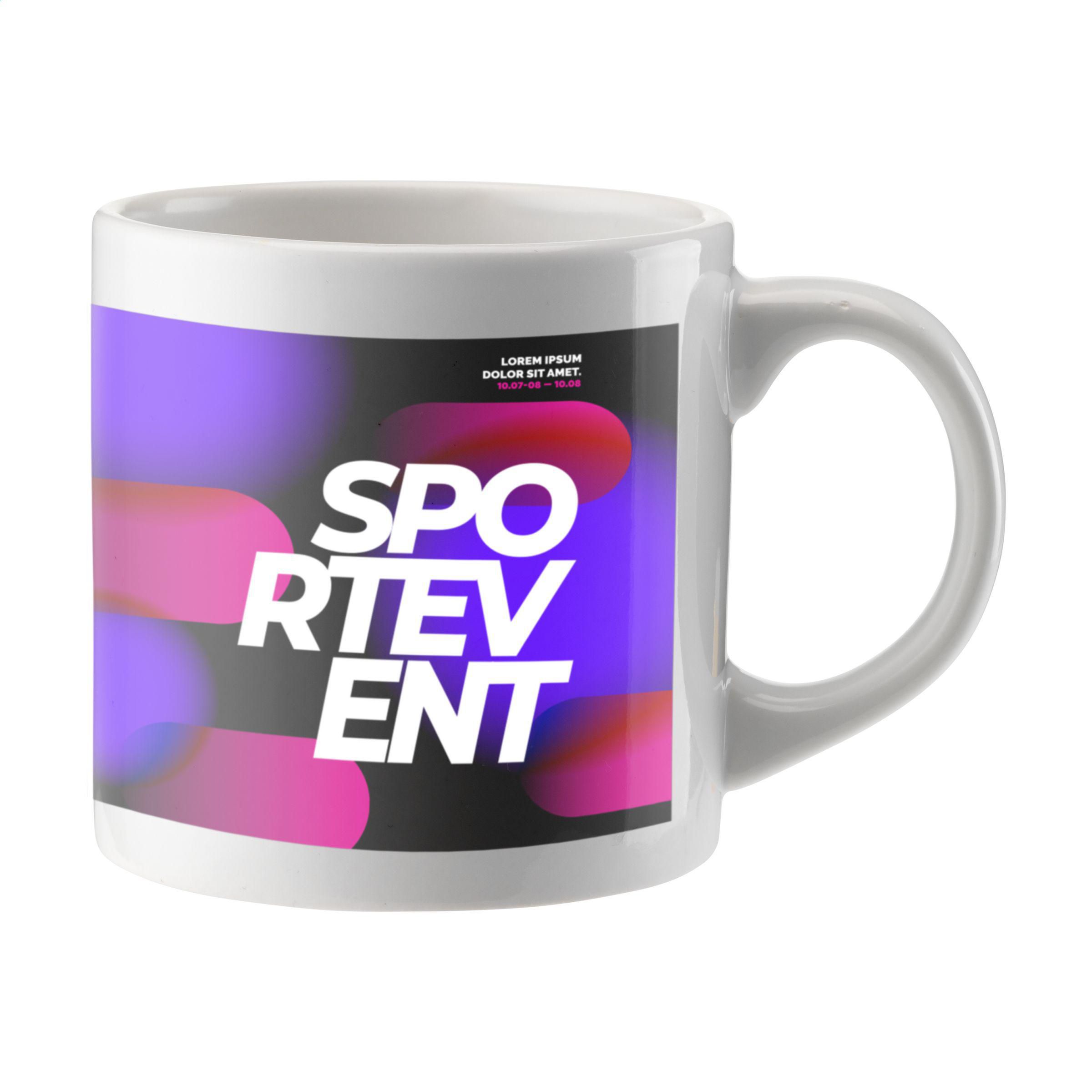 Volledig kleur mok (200 ml) bedrukken met logo