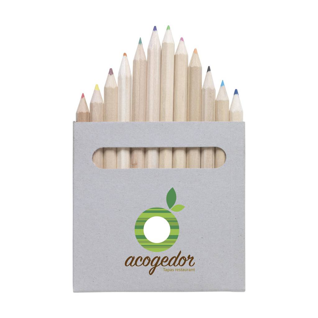 Pochette personnalisée 12 crayons de couleur écologiques - Calabyi