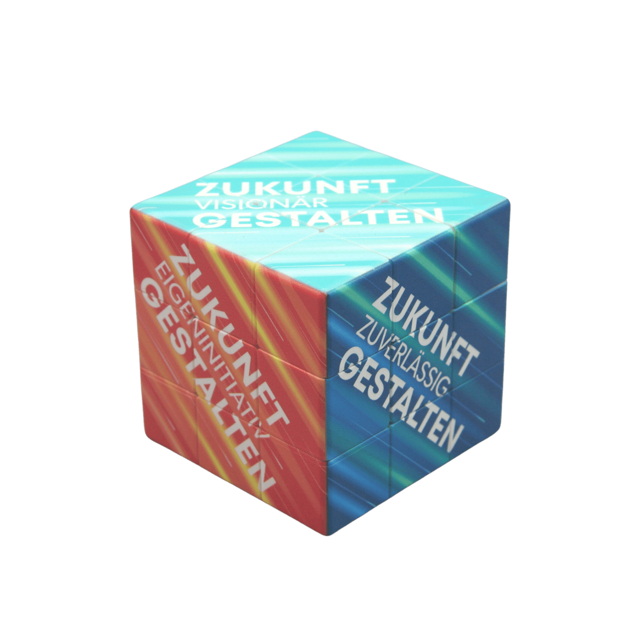 Gedraaide Kubus 3x3 57mm - Vinkt bedrukken met logo
