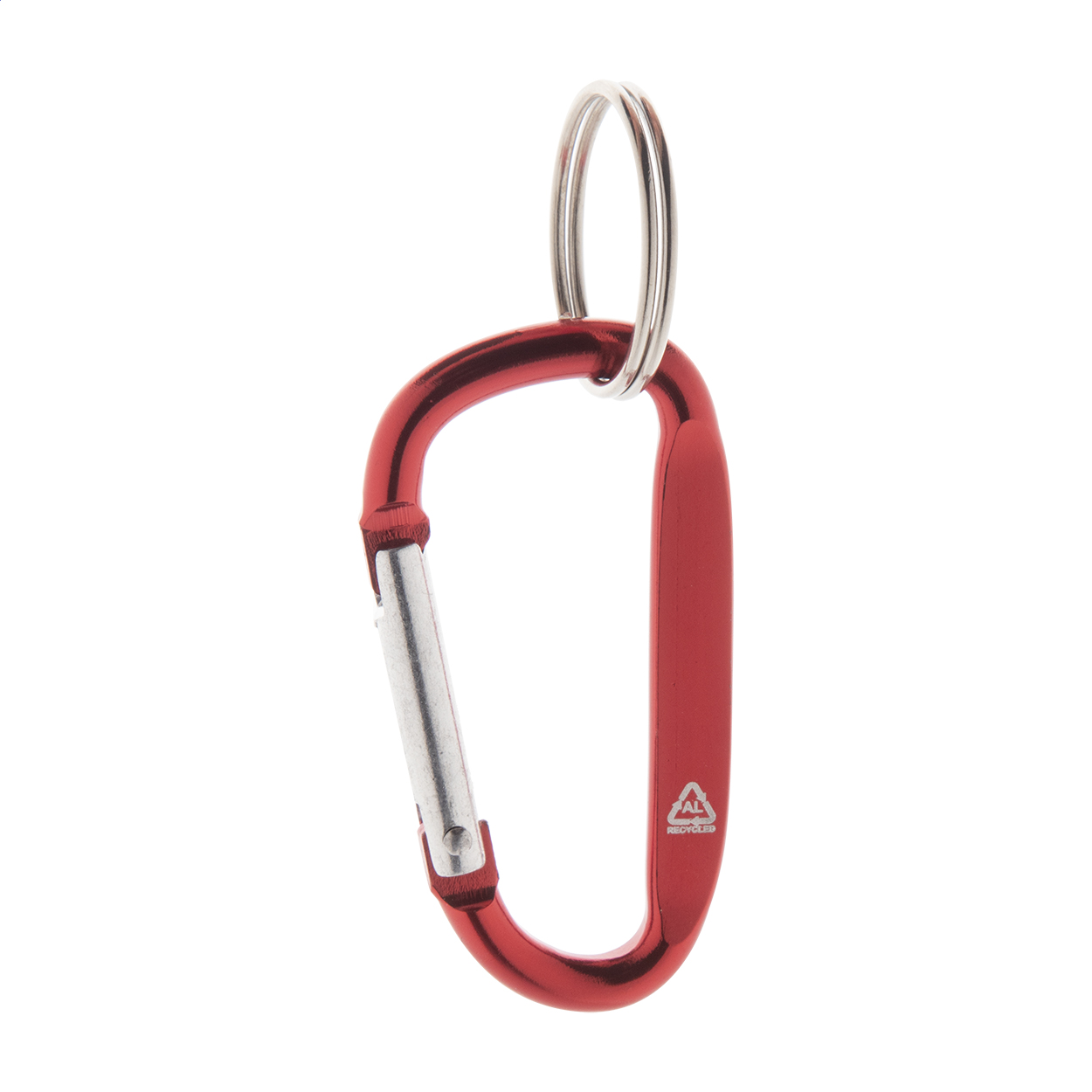 Recycelter Aluminiumkarabiner mit Schlüsselring - Kirchberg