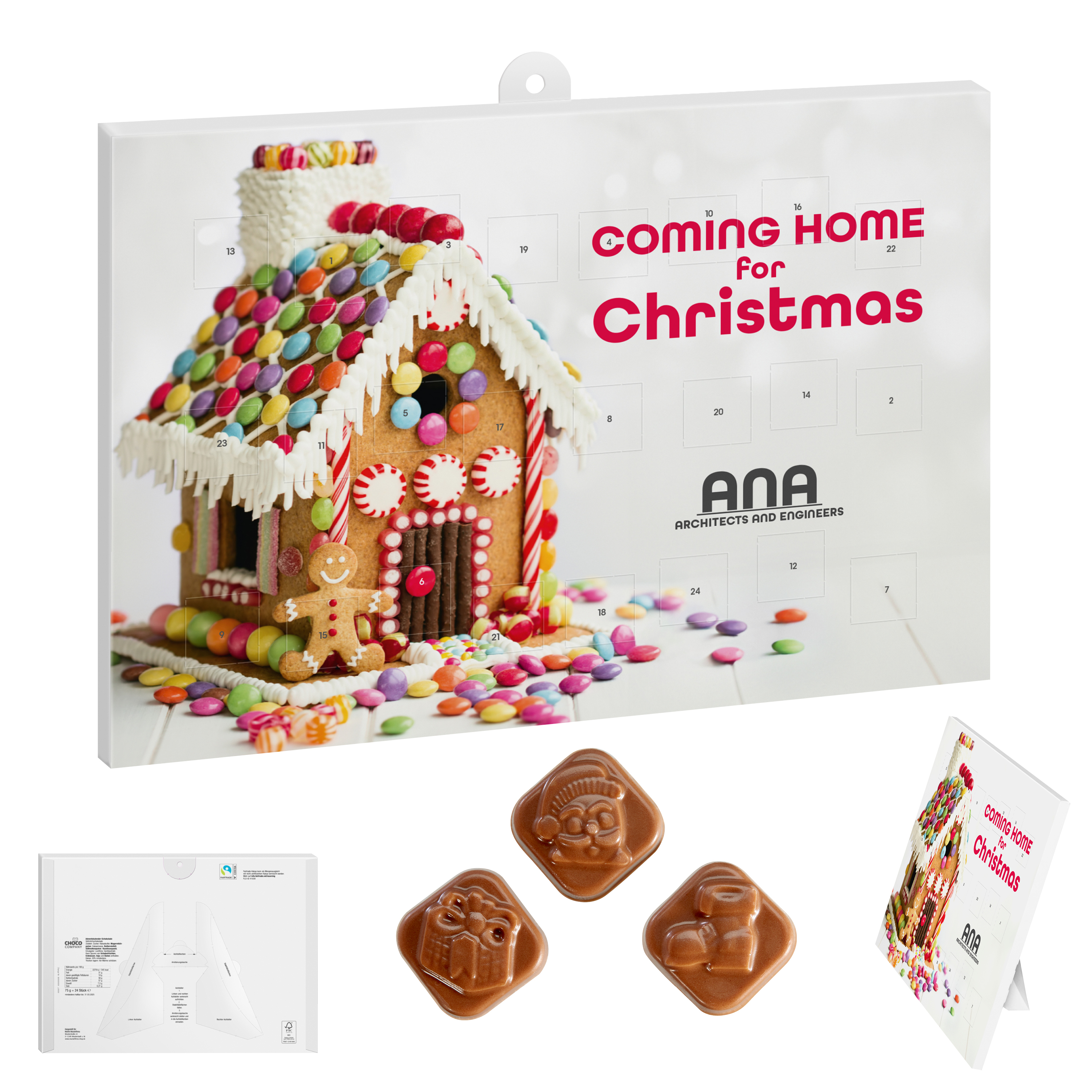 Calendrier de l'Avent Chocolat Classique - Zilling imprimé avec logo