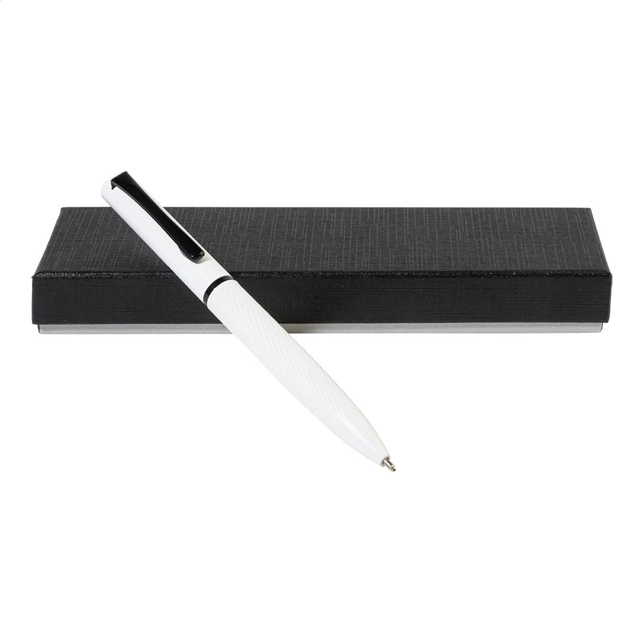 Noiral metalen draaibalpen met matte afwerking in geschenkdoos, logo