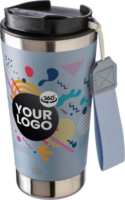 Mug Isotherme Personnalisable Loongway - Thermos Café Acier Inoxydable 304, Double Paroi, Couvercle étanche - Cadeau Fête Des Pères, Mères, Anniversaire - 4