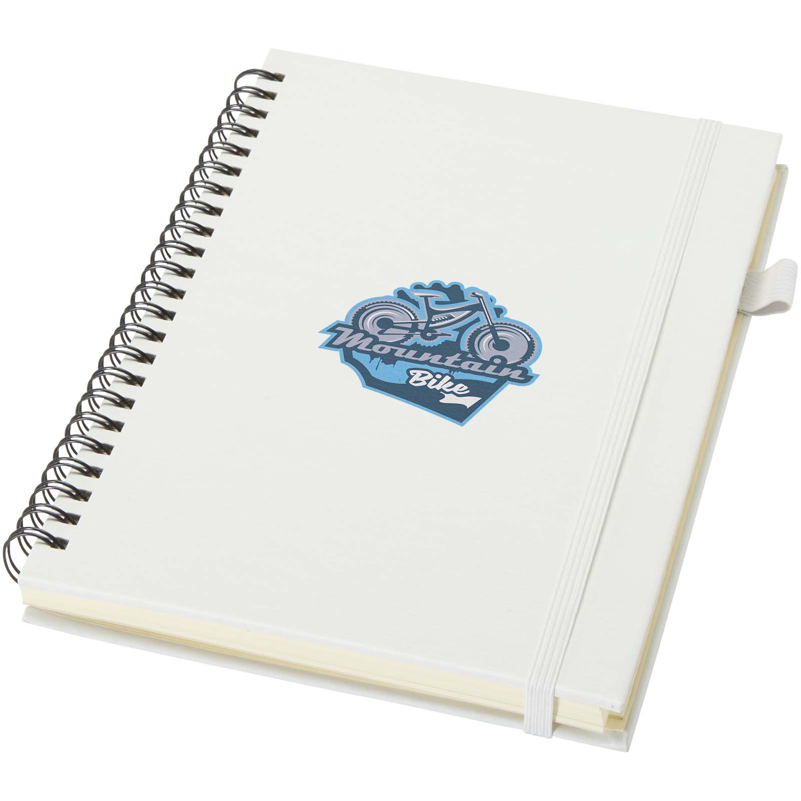 Liss A5 spiraalnotitieboek met harde kaft van gerecycled plastic, met logo bedrukken met logo