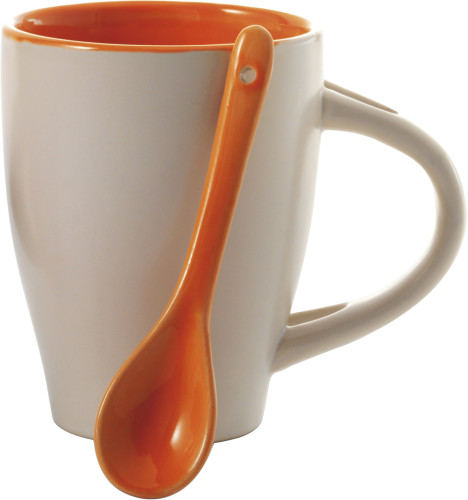 Tasse à café en céramique avec cuillère intégrée (300 ml) (Vendue par 36 pièces) - Saint-Julien-sur-Calonne - Zaprinta Belgique