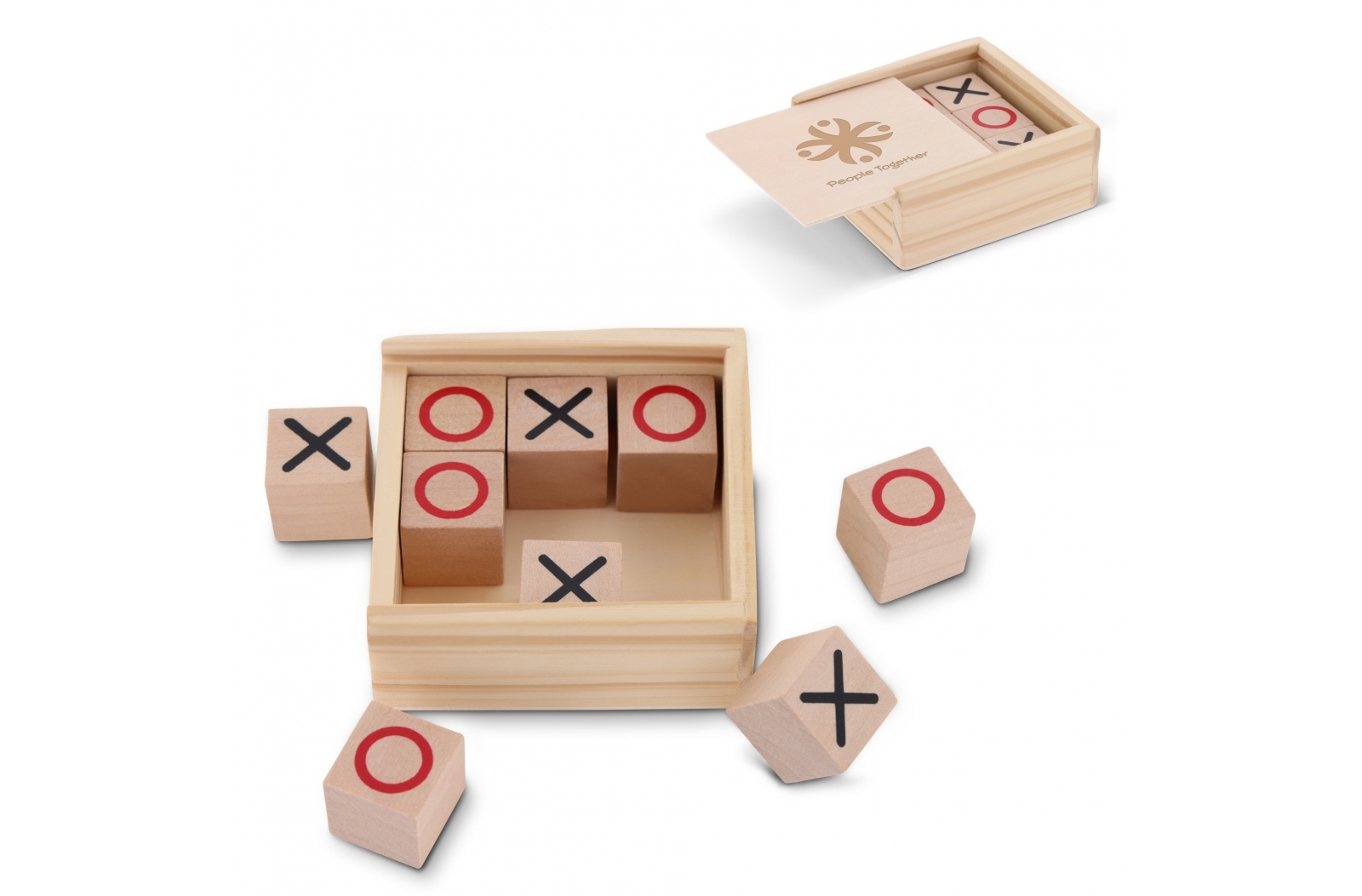 Jeu de Tic Tac Toe en bambou -