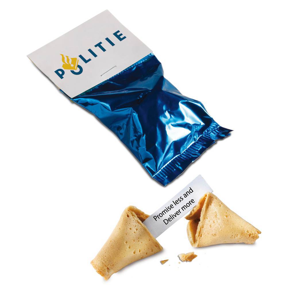 Fortune cookie personnalisé avec carton - Zaprinta Belgique
