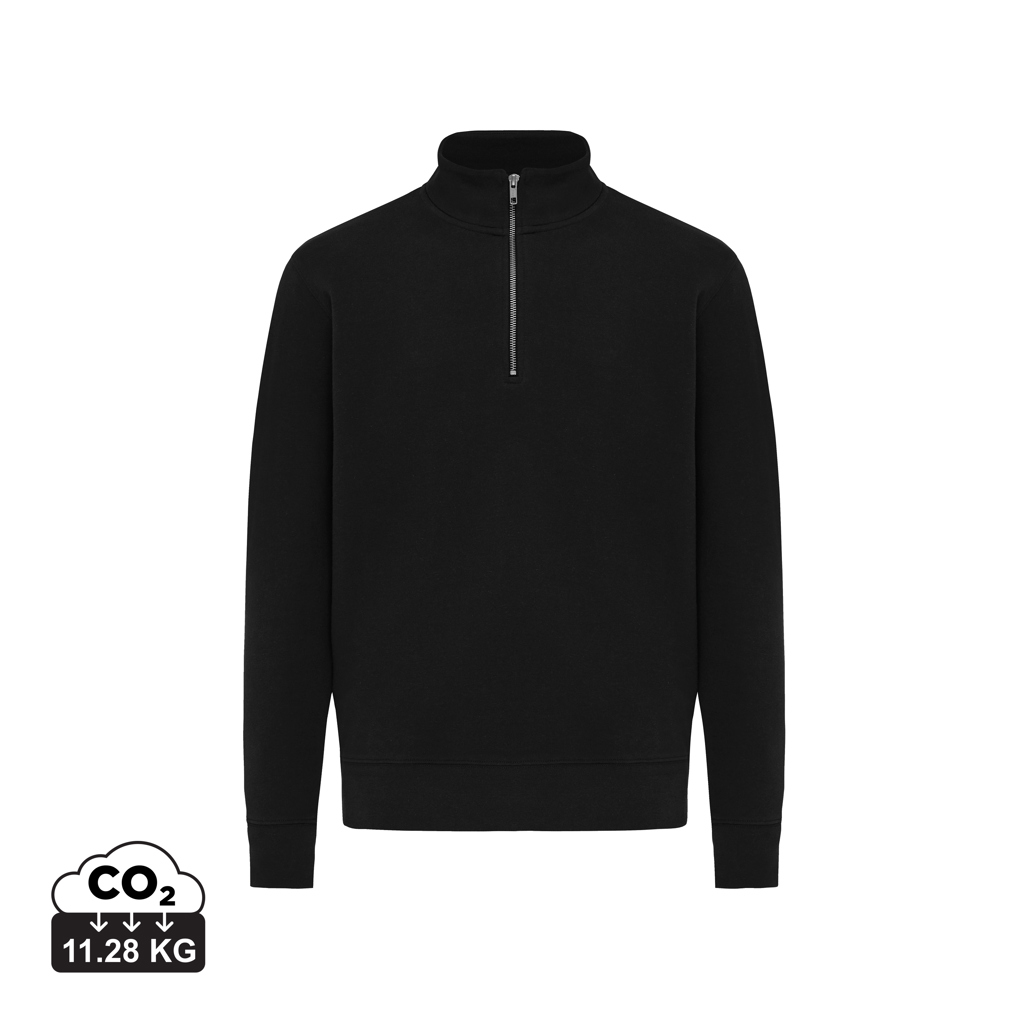 Sweat à col zippé en coton recyclé et biologique - Villarodin-Bourget